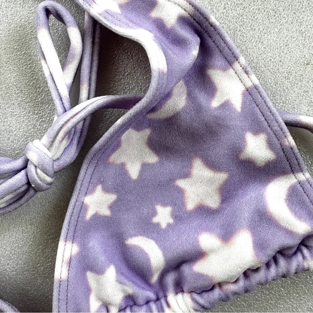 Frankie's Bikinis Terry Moon + Star Bikini Top